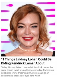 ITS ENOUGH TO MAKE A PERSON CRAZY. L.LOHAN'S PHOTO LOOKS JUST LIKE FAT/UGLY KRISS'S EYES. UNDERSTAND I DONT GO LOOKING FOR THESE PHOTOS THEY ARE PRESENTED TO ME FOR MAXIMUM NEGATIVE EFFECT. TIMING AND TEAM SPORT OF THE DEVIL.
